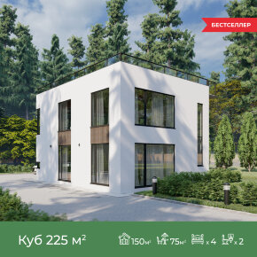 Дом монолитный Куб 225